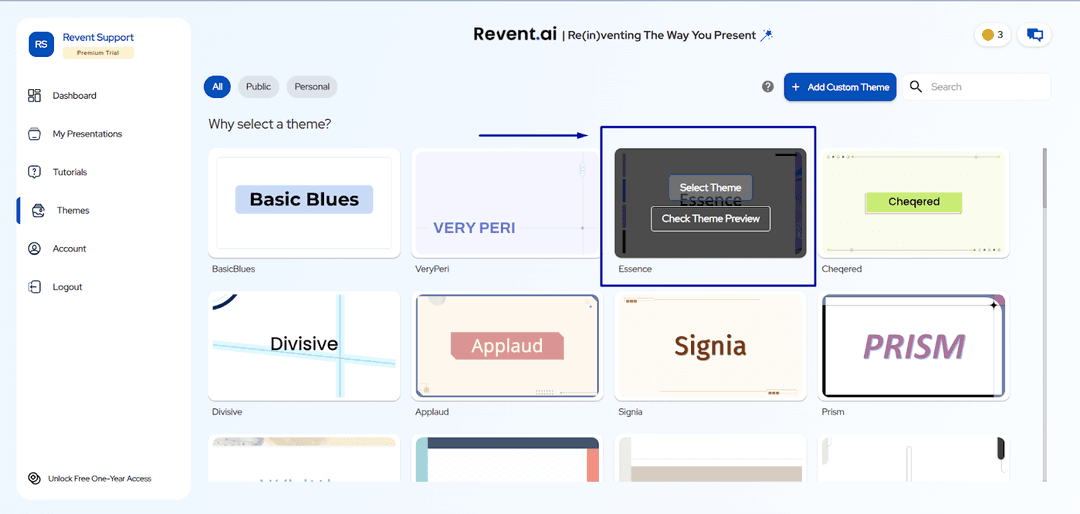 Select a Visual Theme