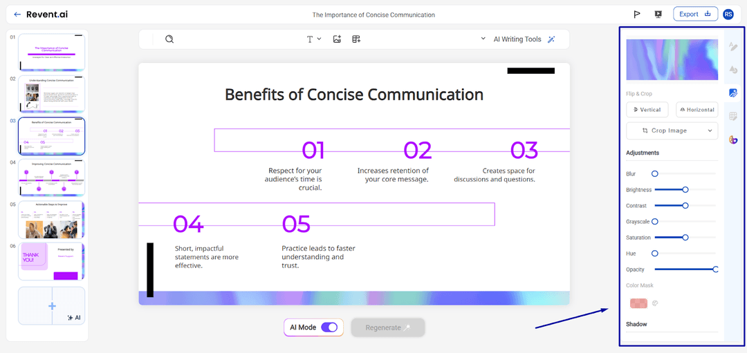 Customize and Export