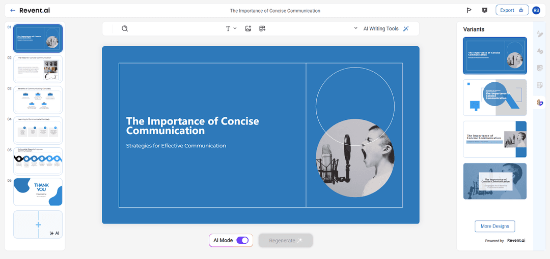 AI Generates Summarized Slides