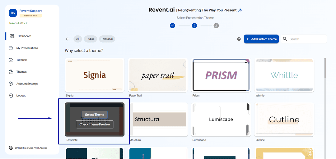 Choose a design theme