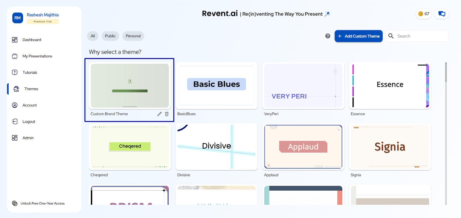 Choose a Theme Option