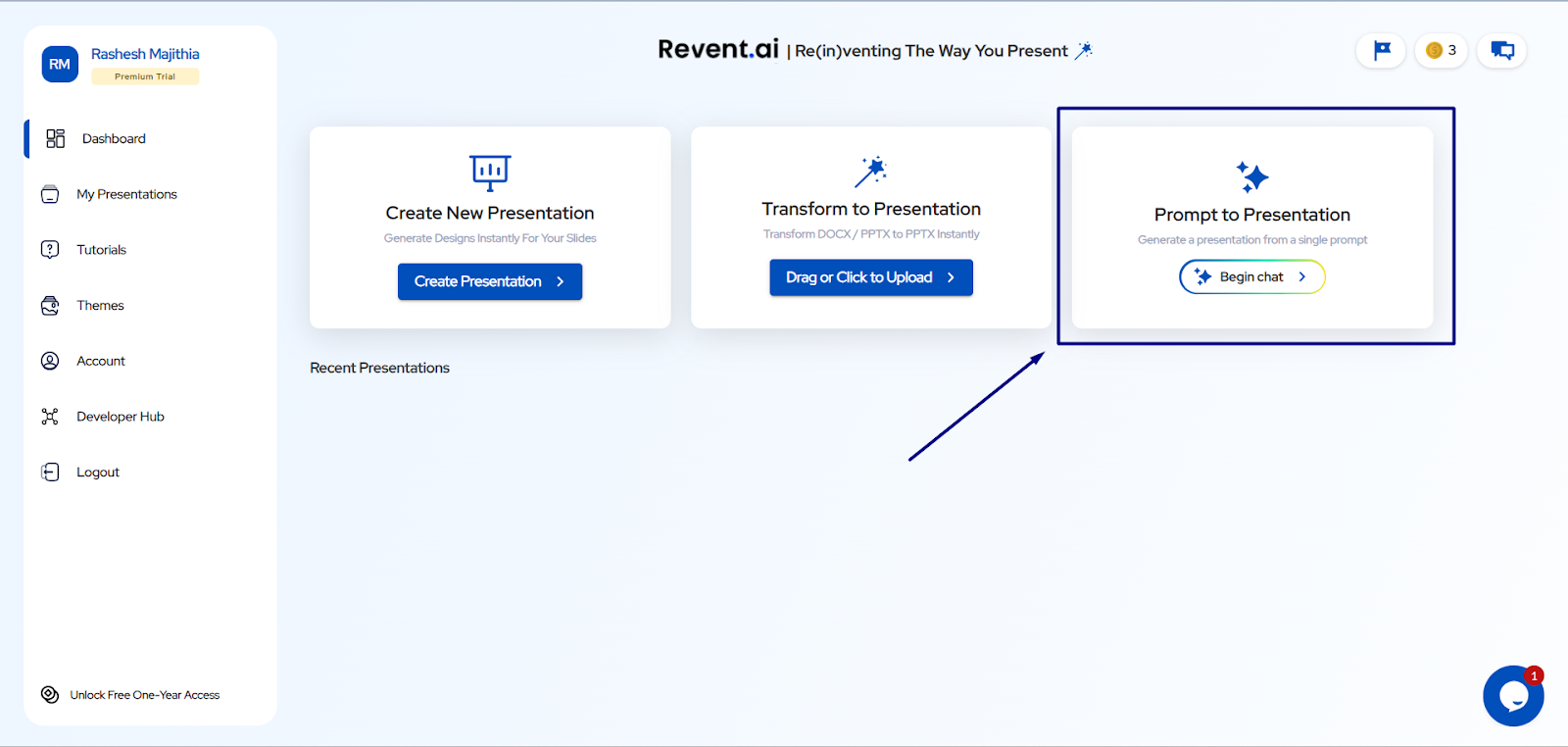 Start Prompt to Presentation