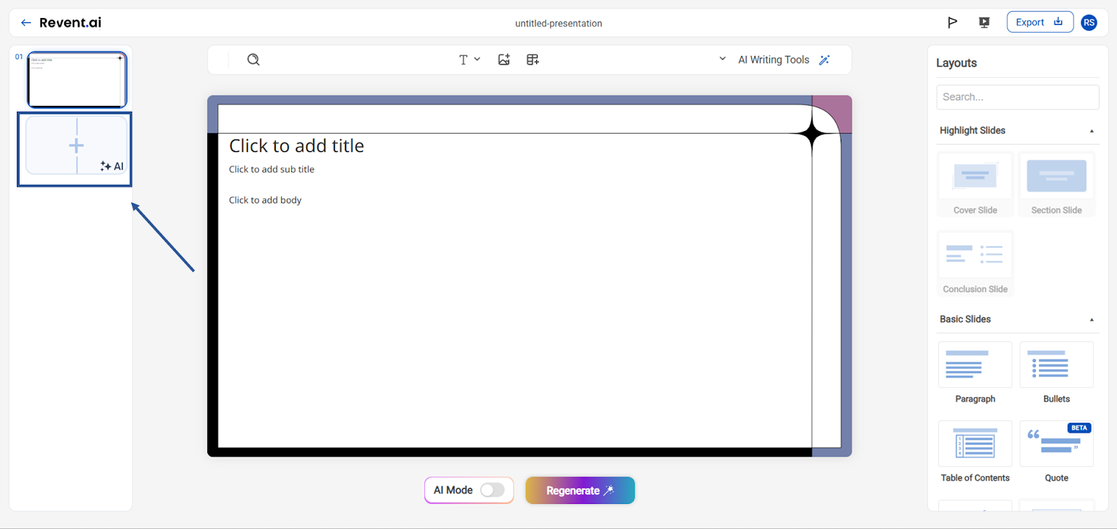 Add a Prompt-Based Slide
